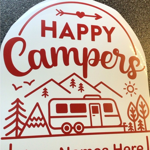 Happy Campers Customizable Sign - Picture 2 of 4